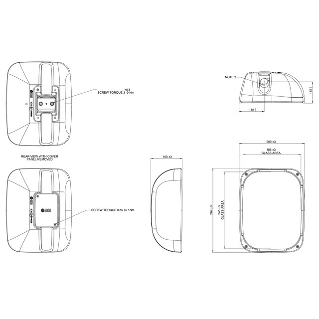 Retroviseur Reversible 269X209MM référence fournisseur 31520187